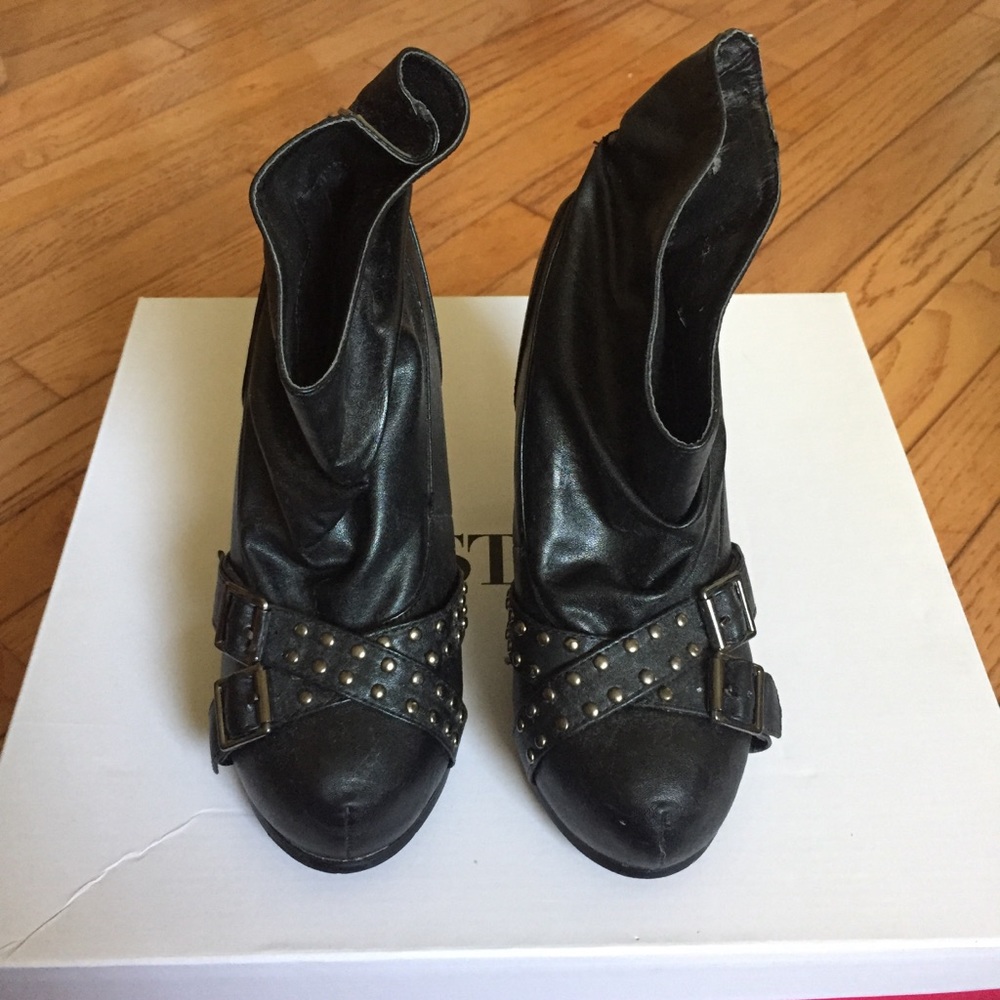 Black Studded Booties